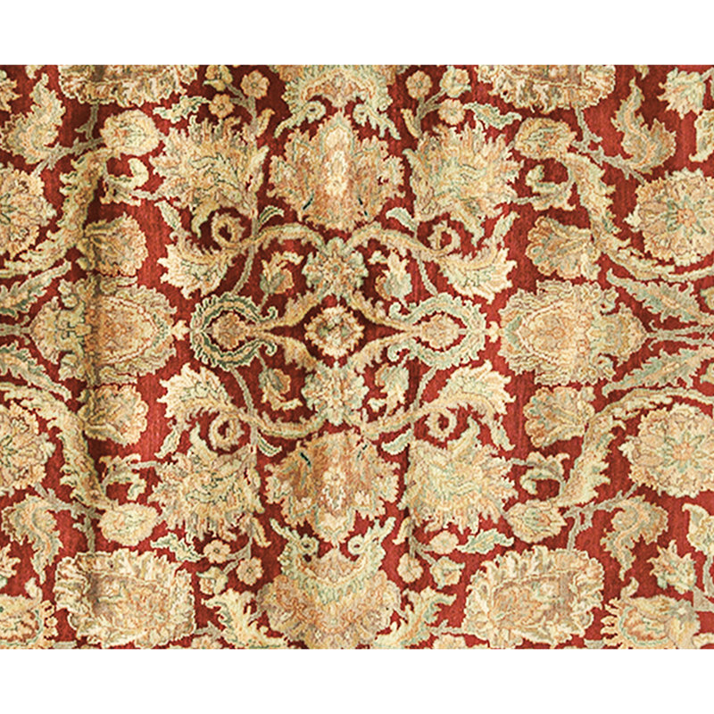 High-Quality Hand-Knotted Red And Gold Area Rug