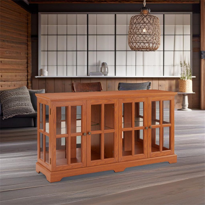 Vitrine à DEL avec tablettes réglables et portes grillagées