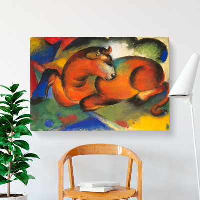 Red Bull by Franz Marc - Wrapped Canvas