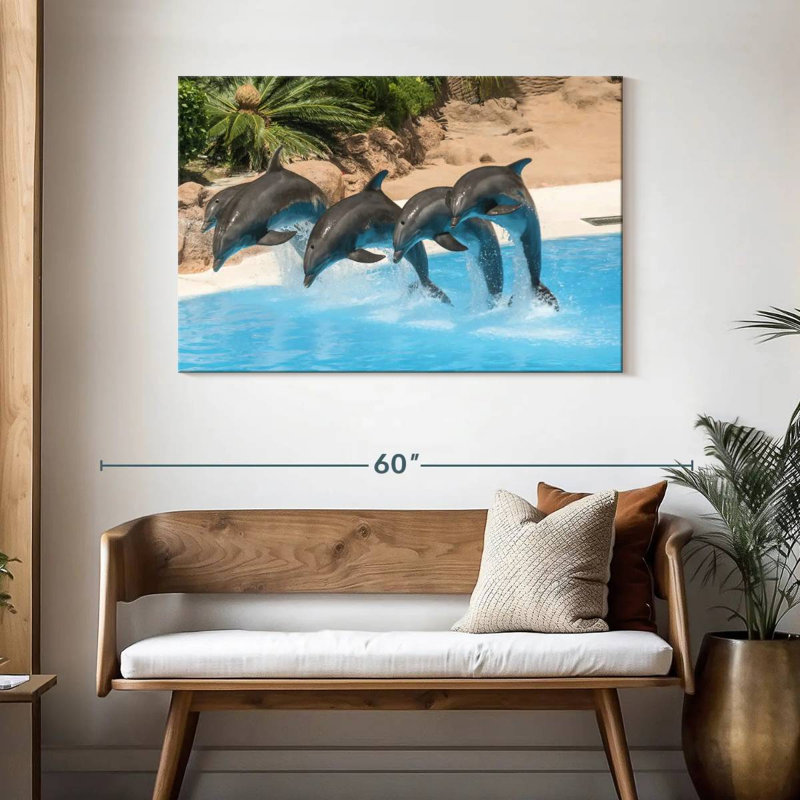 Synchronized Dolphins, 30" H x 45" W
