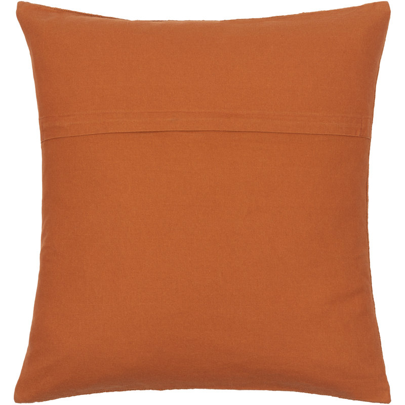 Geometric Cotton Pillow Cover, 20" x 20", Brick Red/Dusty Pink