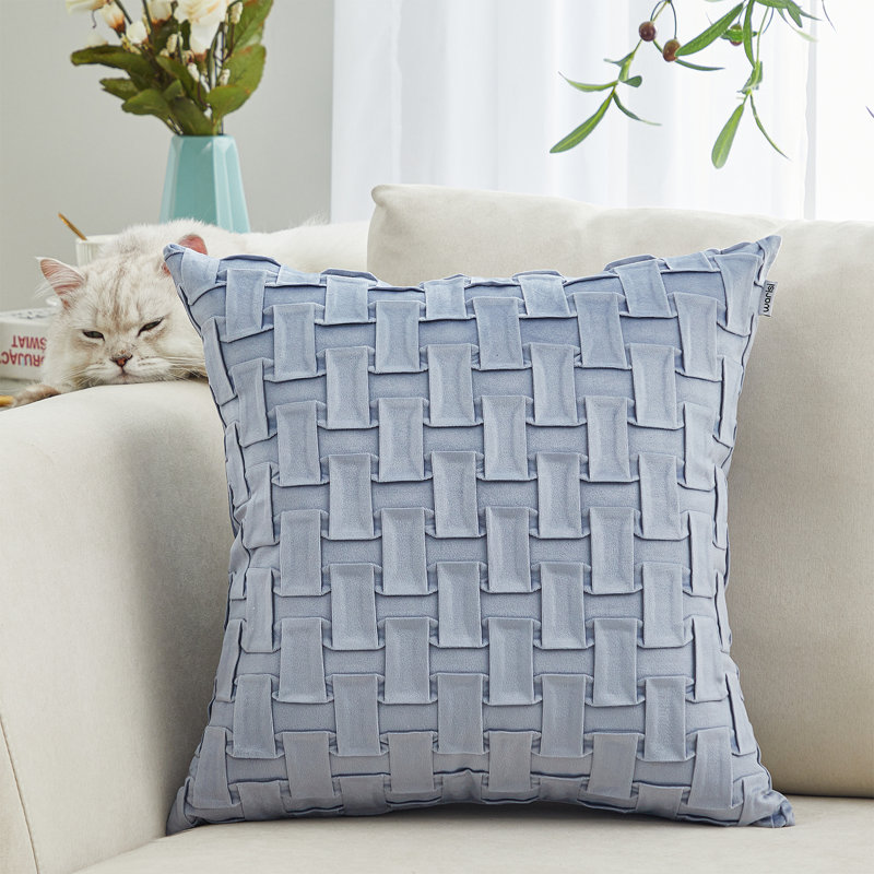 Coussin décoratif, Bleu clair, Oui