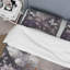 Ensemble de housse de couette en microfibre / polyester mauve et blanc-820774867