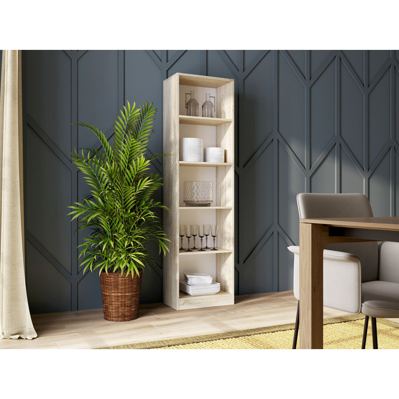 Bozman Solid Wood Bookcase, (5 Shelves) 71.5"H x 19.69"W x 11.81"D