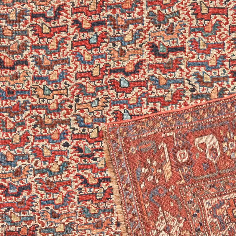 Antique One-of-a-Kind 4'2x6' Hand Knotted Area Rug