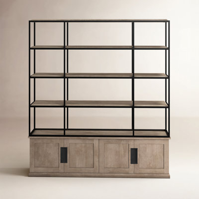 Alex Wide Etagere Bookcase