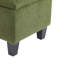 Spacieux banc de rangement avec repose-pieds Boucle vert pour les espaces de vie