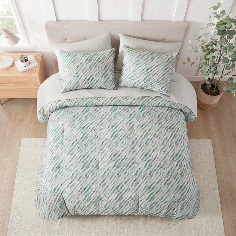 Ensemble de literie Twin XL - Pièce, ensemble de couette moderne en polyester vert pour la maison