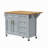 52'' Kitchen Island With Drop Leaf, Embossed Texture Kitchen Island On Wheels With Spice Rack, Towel Rack, 2 Doors And 5 Drawers, Kitchen Storage Cart With Adjustable Shelf For Kitchen-931718846