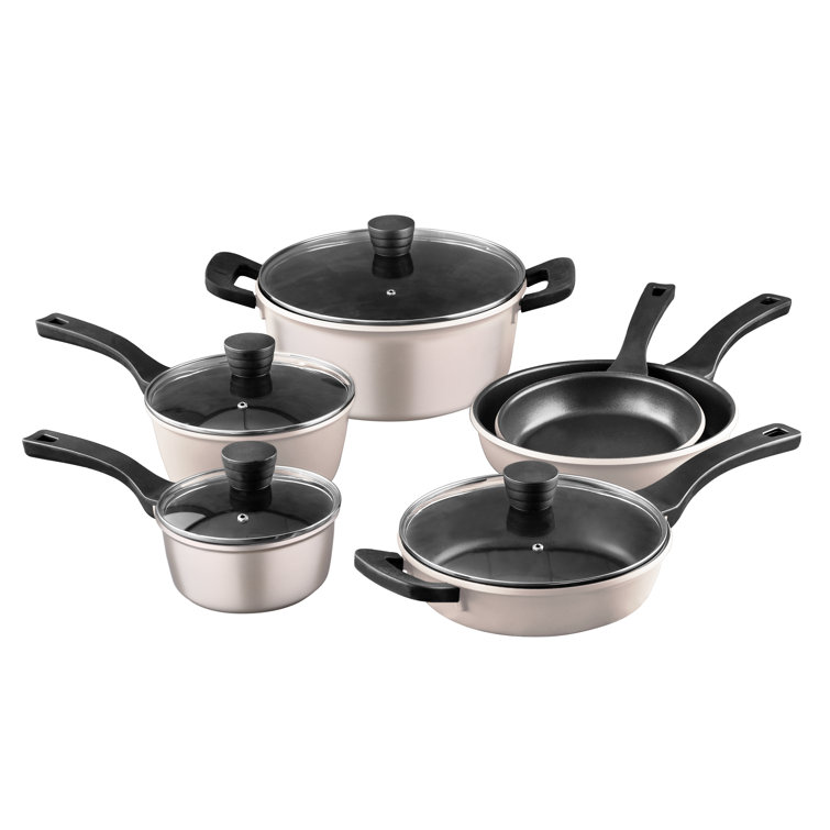Tramontina 10 In Champagne Nonstick Covered Deep Saute Pan