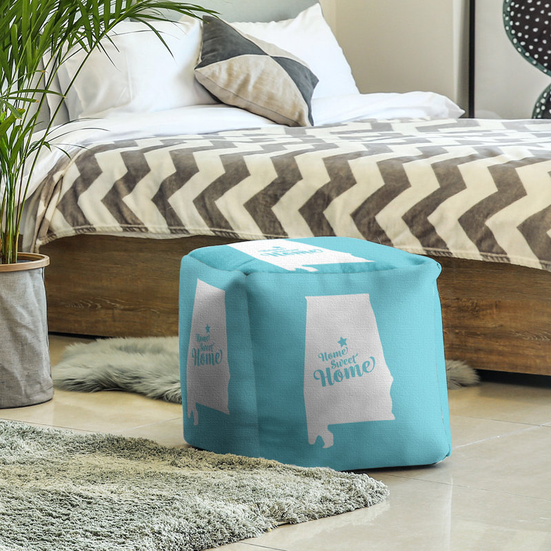 Repose-pieds à cubes pour la maison birmingham, Bleu sarcelle