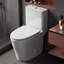 Toilette allongée moderne avec siège confortable d'une hauteur de 17,3 po, double chasse puissante 0,8 / 1,28 GPF et carte 1000g, pour la salle de bain-106256513