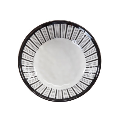 Ranch Life White/Black Melamine Plastic Western Rustic Farmhouse Bowl