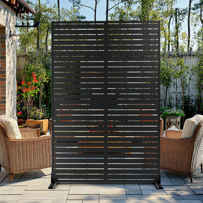 Metal Privacy Screen - Freestanding Outdoor Privacy Screen for Patio Balcony by UFURYRIDE