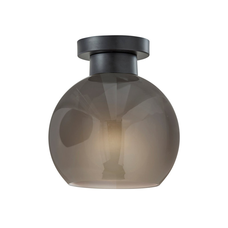 Atticus Flush Mount, Matte Black, B;lack