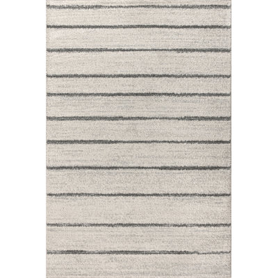 Redrick Minimalist Stripe Cream/Gray Rug