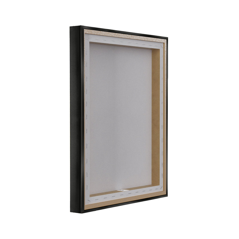 " Humorous Laundry Script Text Sign Grainy Pattern " by Daphne Polselli, Black Floater Frame, 21" H x 17" W x 1.7" D