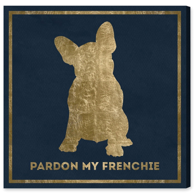 « frenchie », impression sur toile tendue, H 24 po x l 24 po x P 1,5 po