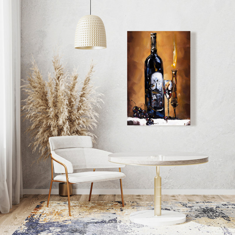Candlelit Wine - toile romantique pour décoration intérieure