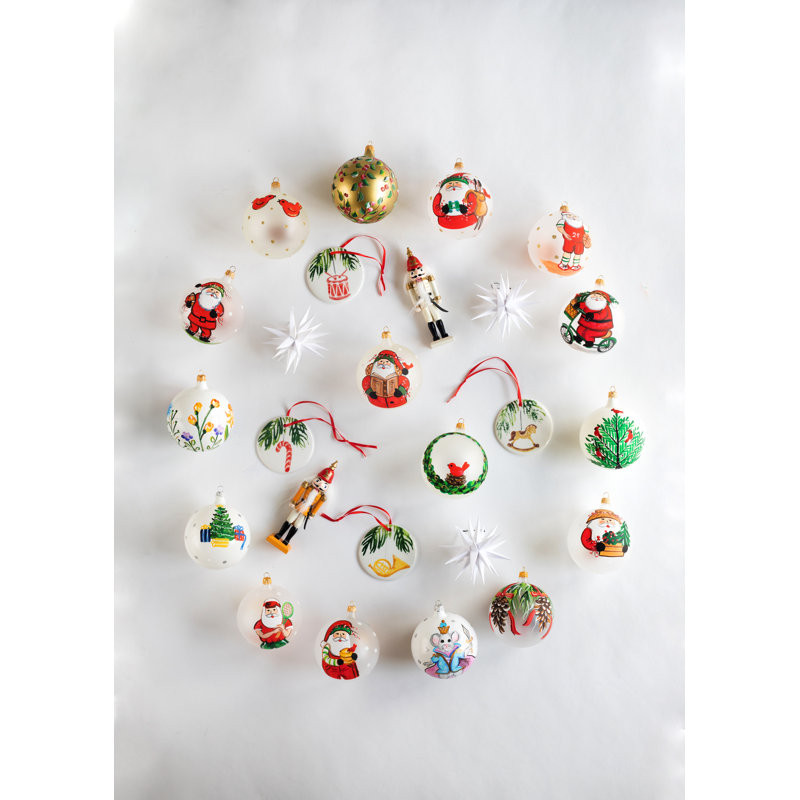 4'' Handmade Glass Animals Ball Ornament