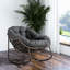Fauteuil inclinable gris avec chaise berçante