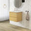 Meuble-lavabo mural 24 po avec comptoir en céramique blanche-337415052