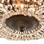 Lustre encastré 3 lumières en cristal noir antique 14,2 po Macri