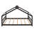 Full Size House Bed Wood Bed, Espresso