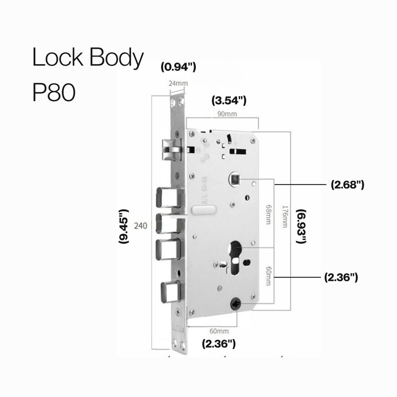P80 Facial Recognition Digital Door Lock