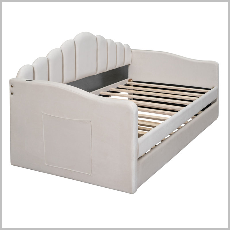 Upholstered Daybed, Beige