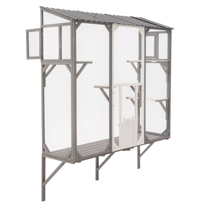 Outdoor Cat Catio Cat Climbing Catio Window Cat House Cat Patio Enclosure With Platforms For 1-3 Cats