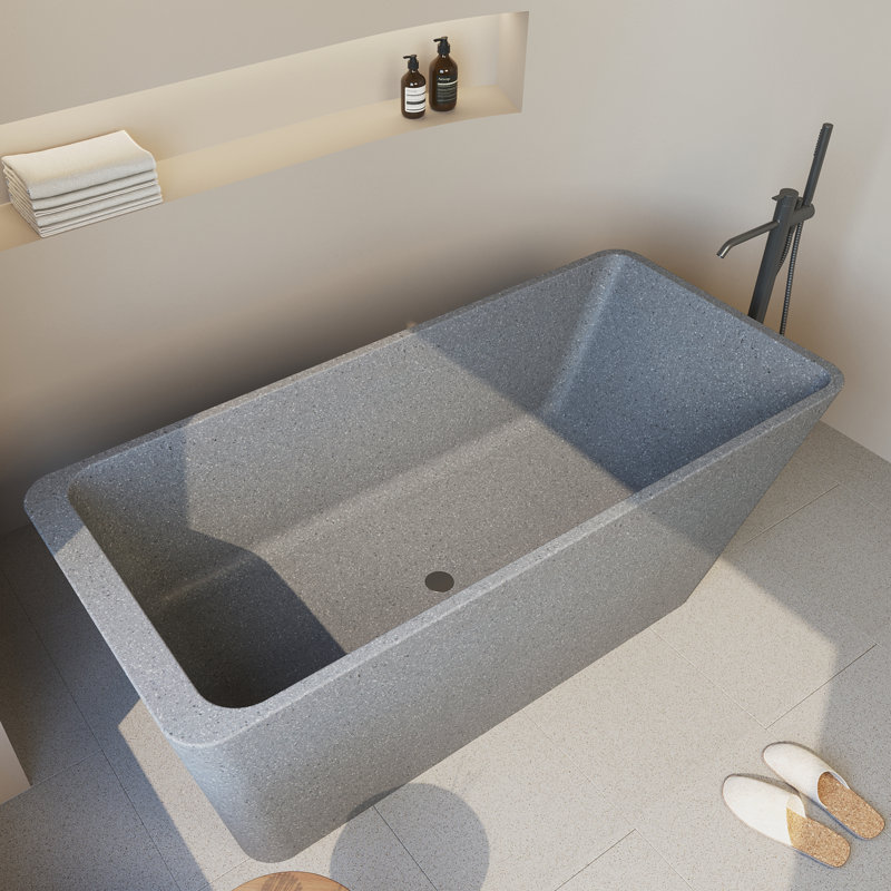 Baignoire de trempage autoportante 65 po Terrazzo