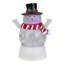 Boule à neige de Noël 5,75 "avec bonhomme de neige et chapeau de houx et baies