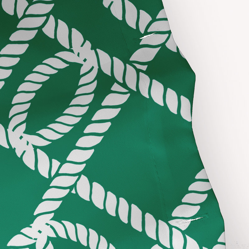 Rideau de douche simple à motif géométrique Ludwig, Vert