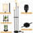Floor Lamp With Shelves, Modern Floor Lamps For Living Room, 3-Lights Standing Lamp With Linen Shade And Foot Switch, Industrial Standing Lamps For Bedroom