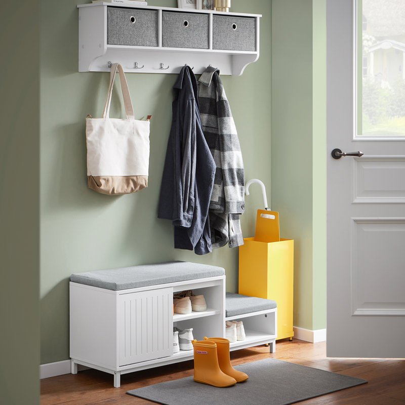 Heckson Polyester Upholstered Storage Bench