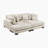 Brinsley 90" Modern Modular Chaise Lounge with Corduroy Fabric, Adjustable Armrests & 4 Pillows-757257653