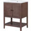 Meuble-lavabo simple 24,09 po avec comptoir en céramique-94399969
