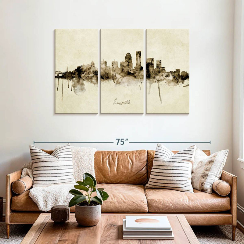 Nicci, Louisville, Kentucky City Skyline I, H 36 po x l 57 po