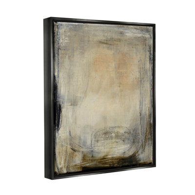 Beige abstrait, dessin à main levée par estampe numérique par Kippi Leonard