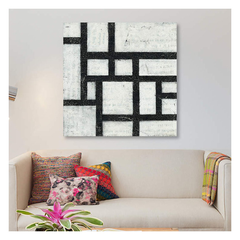 « labyrinthe iii », reproduction sur toile, H 37 po x l 37 po x P 1,5 po