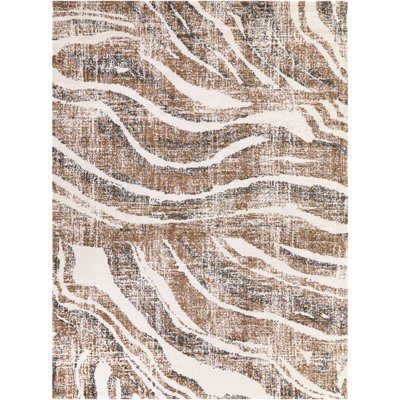 Tapis à motif abstrait rouille Julio