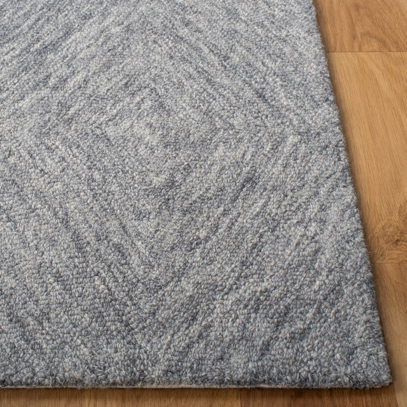 Nekoosa Metro Hand Tufted Wool And Cotton With Latex Geometric Rug, Rectangle 3' x 5'