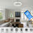 19" White Feather Bedroom Fan Light With Remote Control, Dimmable, 7 Blades, Reversible DC Motor, With LED Light