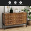 Commode double 6 tiroirs de style industriel