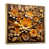Toile avec cadre flottant or