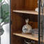 Vitrines en bois de noyer massif