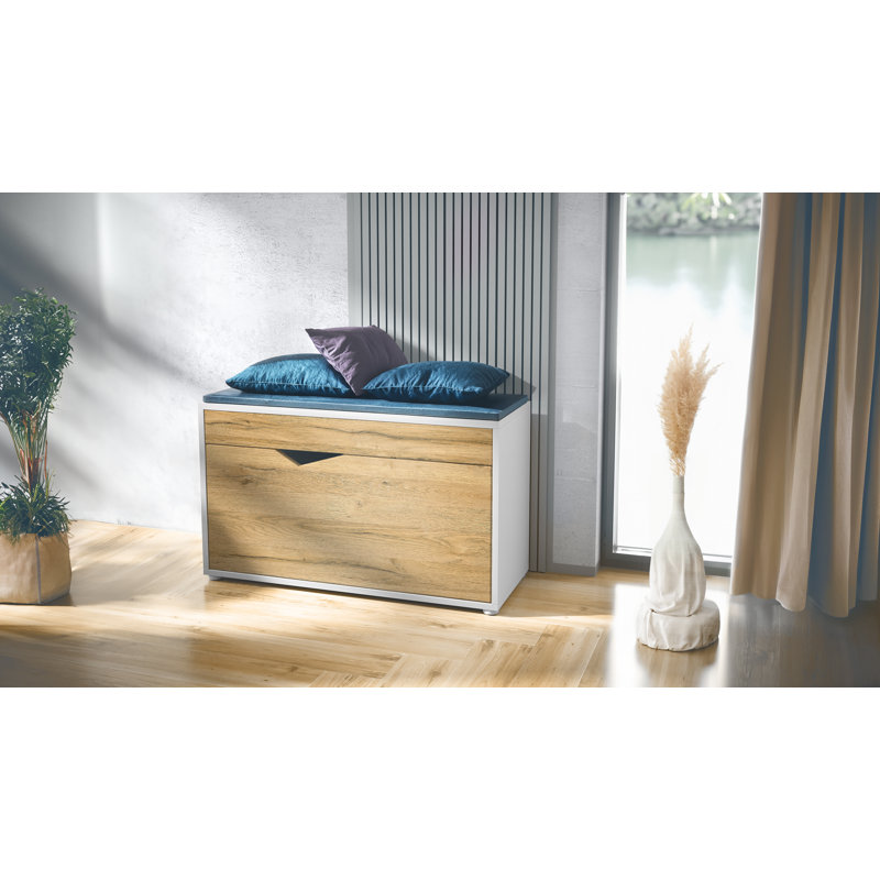 Seph Storage Bench, White matt/Oak 