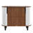 39'' Fluted Bar Cabinet With Wine Storage Space-1879674352