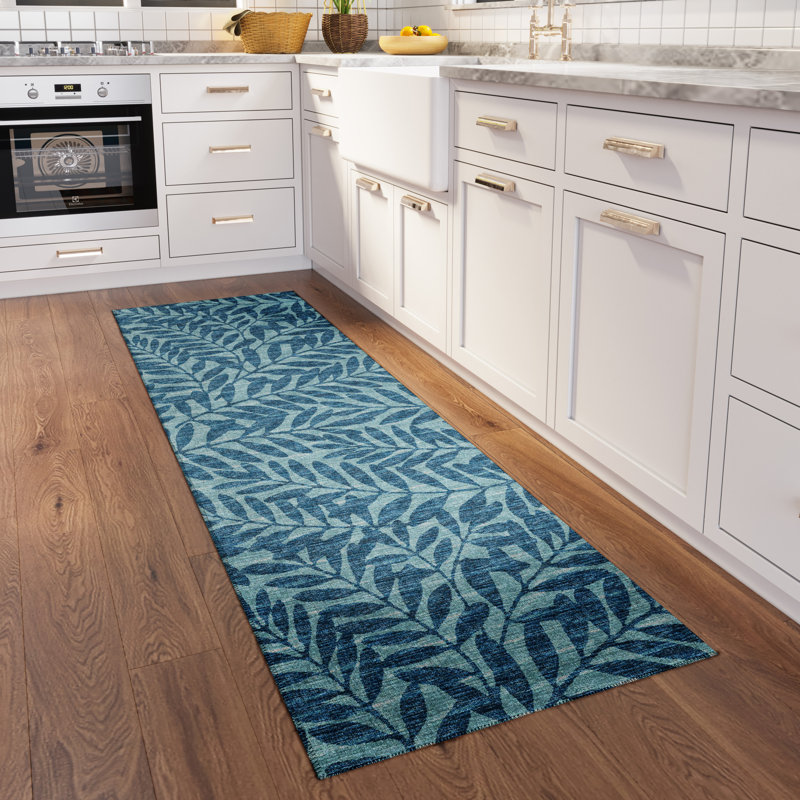 Tapis bleu Eshana, Tapis de couloir 2 pi 3 po x 7 pi 6 po